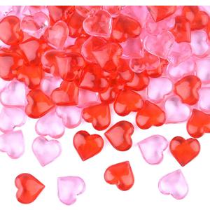 TUPARKA Acrylic Hearts Red Acrylic Hearts for Table Decoration/Home Decoration/Vase Fillers in Valentine's Day or Wedding Day