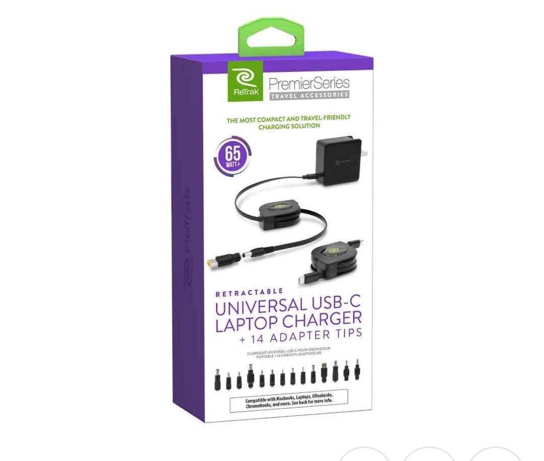 Retractable Universal USB C Laptop Charger