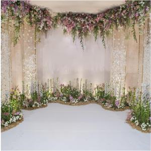 Baocicco 8x8ft Wedding Backdrop Beautiful Curtains Romantic Floral Decorations Flower Clusters Photography Background Wedding Ceremony Bridal Shower Birthday Children Adults Portrait Studio