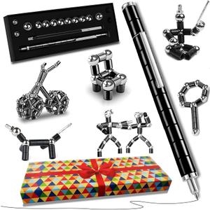 Fidget Pen Gifts, Gifts for Men, Gifts for dad, Mens Gifts, Gifts for him, Novelty Toy Gifts for Men, for Men (Black)