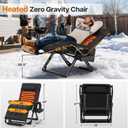 Suteck Heated Zero Gravity Chair, 29" XL Oversized Reclining Lounge Chairs, Black