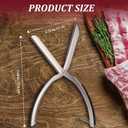 Rib Prep Pro Tool, Stainless Steel Rib Membrane Removal Tool, Rib Prep Tool Membrane Remover with Non-Slip Grip, BBQ Rib Skinner for Easy Membrane Removal for Professional & Home Use