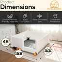 48"x 48" Whelping Box Kit for Dogs and Puppies with Rails,Suitable for Large/Medium Dogs,White