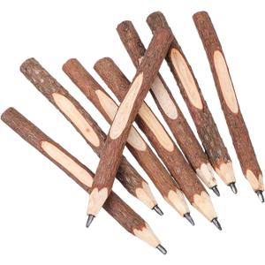 Operitacx Natural Bark Pencil Set 32 Pcs Rustic Wood Branch Twig Pencils for Drawing Sketching Writing School Office Supplies