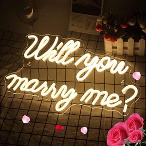 Will You Marry Me Neon Sign Large, Remote Dimmer Will You Merry Me Led Sign for Engagement Party Decor, Romantic Marry Me Sign for Proposal Wedding Decor, 23.2X12.5 Inch, Warm White