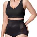 Vertvie Women's Tummy Control Shapewear Shorts Butt Lifting Body Shaper Seamless High Waisted Panties Medium Compression (Black)