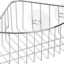 InterDesign Rondo Corner Shower Basket Shower Basket with Suction Cups, Chrome