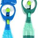 P&F Pack of 2X Dinosaur Water Mist Spray Bottle Fan Portable Handheld Mister - Battery Operated (Blue &Green)