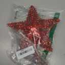 Aoriher 20 Light 10 Inches Christmas Star Tree Toppers Battery Operated Tree Topper with 20 Mini LED Lights for Christmas Holiday Seasonal Decoration (Red)