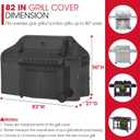 Unicook 82 Inch Grill Cover for Outdoor Grill, Oversized BBQ Cover with Side Handles and Air Vents, Heavy Duty Waterproof Fade Resistant, Compatible with Weber Charbroil Nexgrill Kenmore BBQs