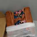 Weekender Bag for Women, Travel Duffel Bag Carry On Overnight Bag with Shoe Compartment Large Nylon Travel Weekend Tote Bag (9-Black Fower)