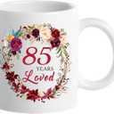1940 85th Birthday Gifts for Women, Birthday Gifts for Women Turning 85 years old, 85th Bday Gifts Ideas, Mothers Day Christmas Gifts for Mom, Grandma, Aunt, Wife, Sister, 85 Years Loved Mug