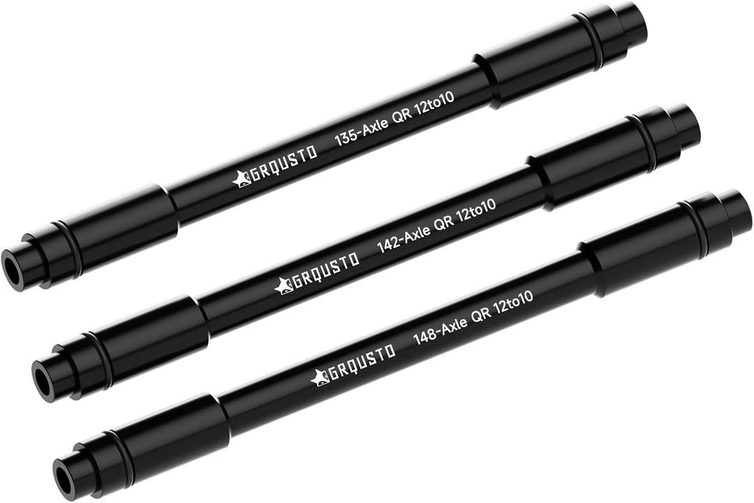 12 to 10mm Quick Release Hub Thru Axle Adapter for Road Mountain Bicyle, 6061 Aluminium Alloy Wheel Fork Axle Adapter Conversion 135mm / 142mm 148mm 3 Specifications (Back)