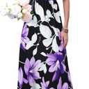 Bluetime Women's Summer Boho Sleeveless Floral Print Tank Long Maxi Dress (S-3XL) (Purple, M)