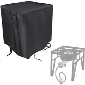 Outdoor Single Burner Stove Cover, Portable Waterproof Outdoor Cover for Camping Stove Countertop Burners Propane Gas Grill Cooker - 17L x 17W x 20H
