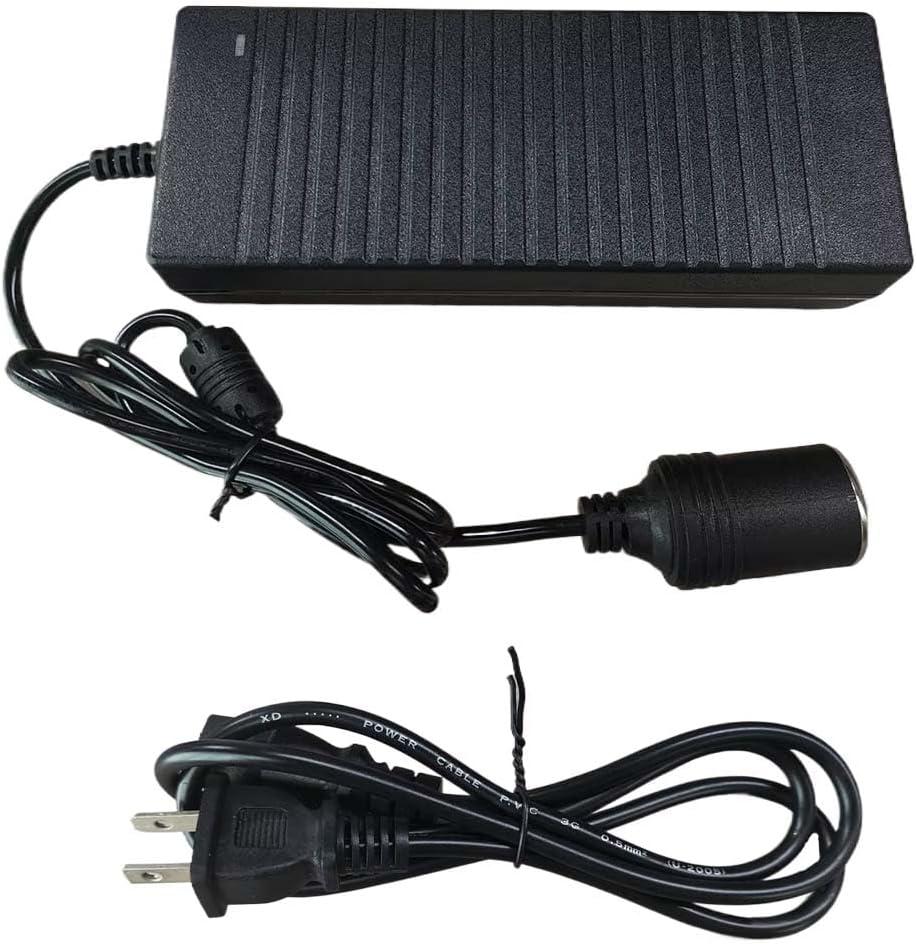 120W AC to DC Converter, 100-240V to DC 12V 10A Cigarette Lighter Socket, Wall Plug Socket Power Supply Adapter, Universal for Car Fan, Inflator Pump, Refrigerator, Vacuum Cleaner (2-pin)