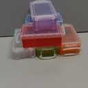 Small Plastic Box, 5" X 2.8" X 2" Stackable Mini Storage Box with Lid, Clear Organizer Container for Jewelry Beads, Small Crafts Items Accessories - 6 Pack