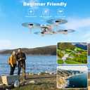 Drone with 1080P Camera - Foldable Remote Control Quadcopter with Gesture Control, 3D Flip, One Key Start, Emergency Stop, 2 Batteries, Easier to use, Toy for Adults Beginners, Grey