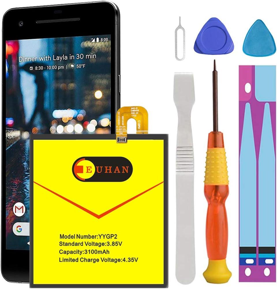 Google Pixel 2 Battery, (Upgraded) 3100mAh Li-Polymer Battery BG2W Replacement for HTC Google Pixel 2 (5.0'') G011A-B with Repair Replacement Kit Tools