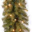 National Tree Company Pre-Lit Artificial Christmas Garland, Green, Norwood Fir, White Lights, Plug In, Christmas Collection, 9 Feet