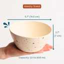 Nook Theory 4 Pack Bamboo Bowls - 22 Oz Reusable Toddler and Kids Bowl, Dishwasher Safe - Not Microwavable Bamboo Dishes (Celebration)