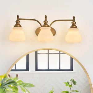 Vintage 3- Light Bathroom Vanity Light Fixtures Modern Vanity Lights for Bedroom Over Mirror