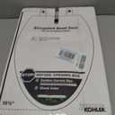 "KOHLER 4636-RL-95 Cachet ReadyLatch Elongated Toilet Seat Slow Close, Soft Close Toilet Seat Quiet Lid, Contoured Grip-Tight Bumpers Installation Hardware, Apartment Essentials, Ice Grey "
