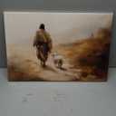 Danseed Jesus Leaves the 99 Sheep Canvas Wall Art Jesus And Lamb Wall Decor Painting Christian Parable Of The Lost Sheep Posters Prints for Bedroom Church Prayer Room Decoration Ready to Hang (16"L x 12"W)