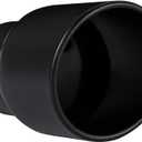 TriTrust Exhaust Tip, 2.5-3 inch inlet adjustable,Fit 2.5''/2.75''/3'' Outer diameter Tailpipe, 4.5'' Outlet 7'' Long Muffler Tip, Black Powder Coated Stainless Steel Tail Tip