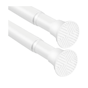 WEIXINHAI White Spring Tension Curtain Rods 2346 Inch Adjustable Expandable Spring Loaded Curtain Rods No Drilling Suitable for Small Short Tension Rods 2334 Inch Doors, Windows, Closet