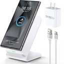 Pixel Wireless Charging Stand Fast Charging Pad for Google Pixel 10 10Pro XL 9Pro XL/Fold 9a 8a 8Pro 8 7a 7Pro 6, 15W Android Wireless Charger Station with 18W Adapter for Samsung S25 Ultra S24 FE S23 (White)