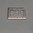 Metal Wall Plate for Electrical Outlets, Decorative Brushed Nickel Switch Plates Outlet Cover, Light Switch Cover Plate, 3-Gang Wall Plates (Triple Decoretor, 1 Pack)