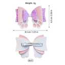 4 Pcs Easter Hair Clips Bow Hair Accessories Cute Rabbit Glitter Sparkly Hair Barrettes Holiday Headdress Hairpin for Girls Women Kids Party Cosplay Prezzie