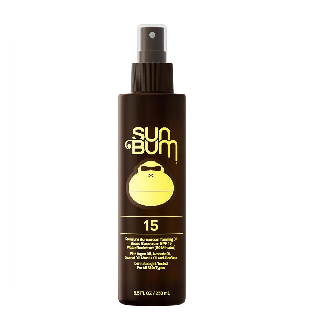 Sun Bum SPF 15 Moisturizing Tanning Oil - Vegan and Hawaii 104 Act Compliant (Octinoxate & Oxybenzone Free) - Broad Spectrum Moisturizing - UVA/UVB Protection - 8.5 oz