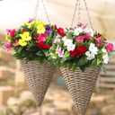 4 Pcs Artificial Impatiens Flowers for Outdoors Faux Impatiens Bushes Multicolor Silk Flowers Greenery Artificial Impatiens Bouquet for Patio Lawn Garden Pot Hanging Basket Porch Decoration