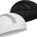 Skull Cap Helmet Liner Beanie, Cooling Mesh Cycling Running Hat for Men Women, Fits Under Helmets, 