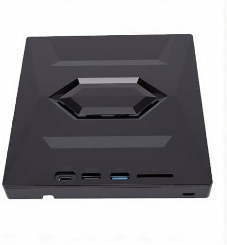 Wisoqu External Blu Drive, USB 3.0 Type C BD DVD CD Burner Player with Dual USB Cable and Multiple Expansion Ports, for OS X PC Laptop