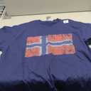 Norway Flag Norwegian Blue Scandinavian Cross T-Shirt, XL