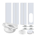Portable Air Conditioner Window Kit,2-in-1 Universal Window Seal for 5.1"/5.9" Exhaust Hose and Tumble Dryer,Mobile A/C Window Vent Seal Kit with 4 Adjustable Seal Plate