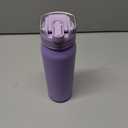 BOTTLE BOTTLE 24oz Insulated Water Bottle Stainless Steel Sport Water Bottle with Straw and Adjustable Lid Daily Pill Organizer (purple)