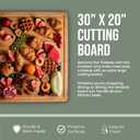 Extra Large Cutting Board for Kitchen 30 X 20 for Kitchens - Heavy Duty Bamboo Chopping Boards for Meat, Veg & Charcuterie - 30" Cutting Board Large Wooden Stove Top & Countertop (30" x 20")