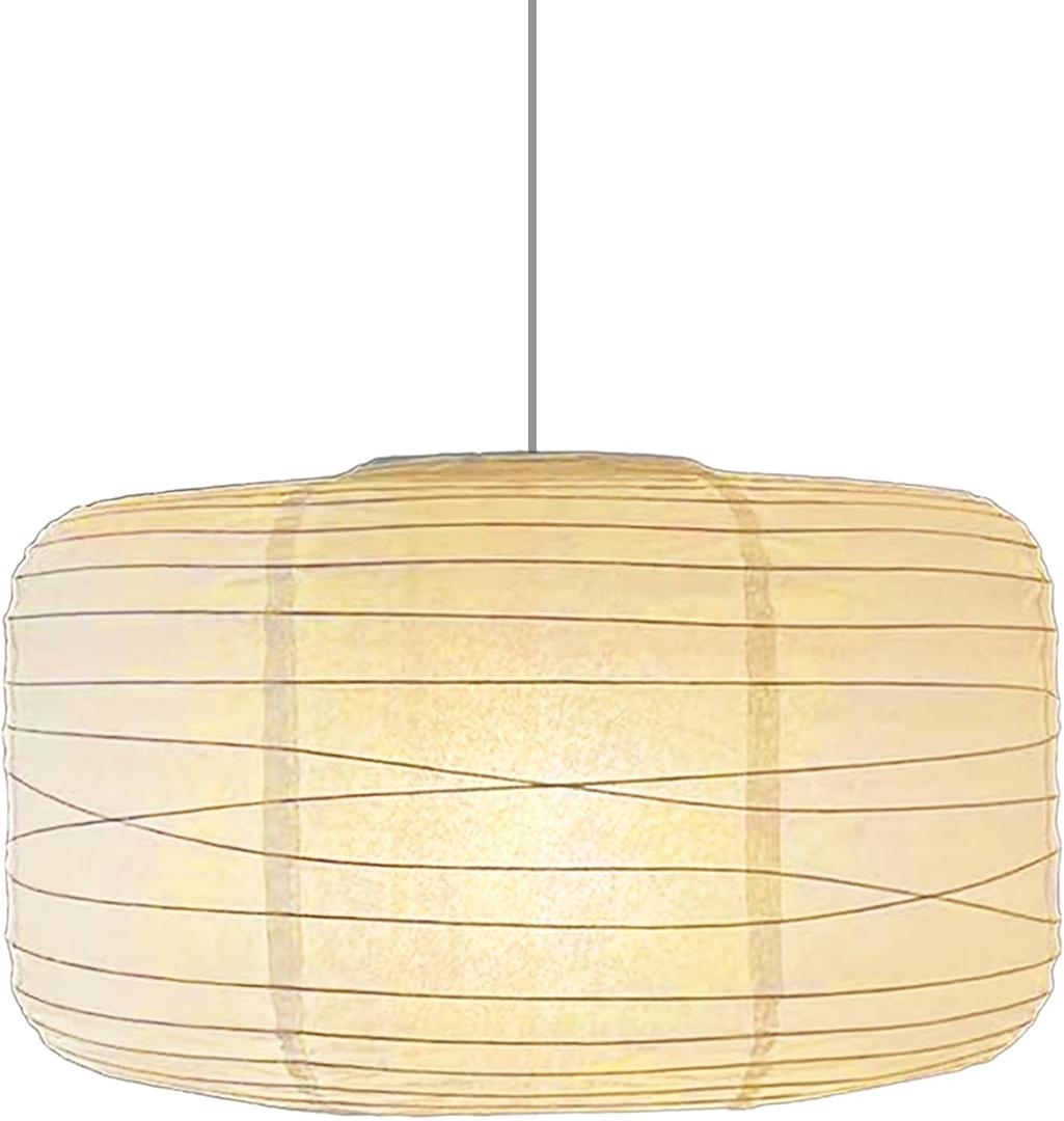 White Doughnut Lampshade(16.93inch/43cm) Cotton Paper Lampshade,Japanese-style Simple Foldable ceiling light, Suitable for Indoor Bedroom, Living Room and Room Decoration