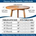 Ramadan Round Fitted Tablecloth with Elastic Edge Waterproof Washable Gold Moon Star Table Cloth Fit 44"-48" Round Table Cover Eid Mubarak Decor for Kitchen Dining Picnic Outdoor Party (Blue)