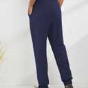 Gihuo Men's Winter Fleece Pants Sherpa Lined Sweatpants Athletic Running Sweatpants Ribbed Leg Comfy Warm Jogger Pants (Royal Blue, X-Large)