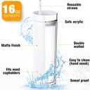 Potchen 30 Pcs Skinny Tumbler with Lid and Straw, 16 oz Matte Acrylic Tumbler Insulated Double Wall Plastic Reusable Cups Vinyl Customized DIY Gifts for Parties, Birthday, Home, Office (White)