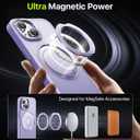 QTlier case for iPhone 14, 360 Rotatable Ring Stand, Raised Camera Frame, Shockproof with MagSafe Lilac
