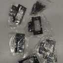 Litoexpe 6 Pcs Non-Mortise Door Hinges, 2 x 0.97 Inch Matte Black Bifold Door Hinges for Variable Kitchen, Bathroom