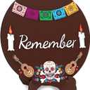 Day Of The Dead Decorations, Dia De Los Muertos Ofrenda Altar Recuerdame Wood Sign Decorations Kit with Stand, 3d Calaveras, Papel Picado Altar Supplies Decor Halloween Home Party
