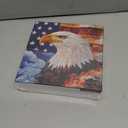 PICKFORU Embroidery Eagle Jigsaw Puzzles 1000 Pieces, American Flag Puzzles for Adults, Colorful Patch Theme as Home Decor
