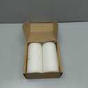 2 Pack 3x6 Inch White Unscented Pillar Candles - 70 Hour Long Burning Dripless Smokeless Candles for Home Decor Weddings Festivals Spa Meditation